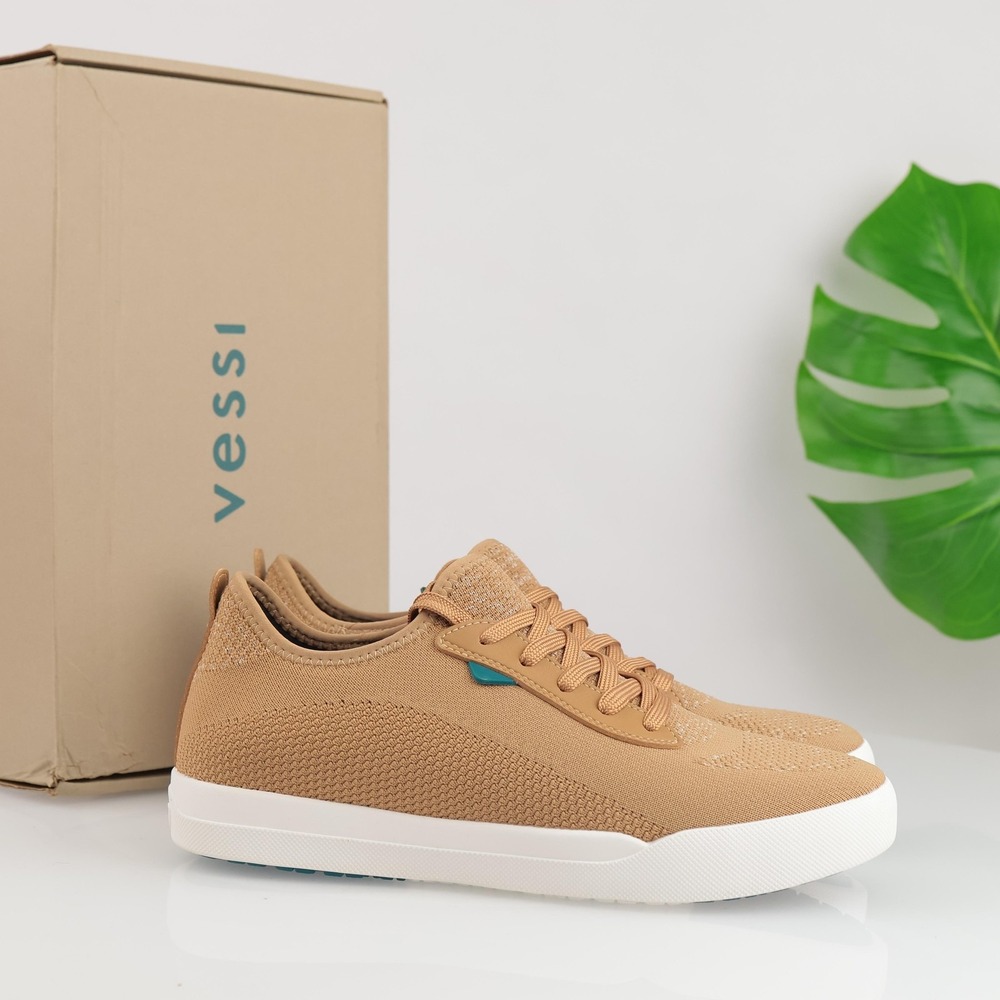Vessi Mens Weekend 1.5 Sneakers Size 9 Waterproof Oak Brown Lace Up Casual Shoes